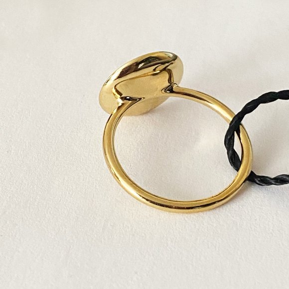 Marc Jacobs Enamel Logo Disc Signet Ring Size 8 - Picture 5 of 6